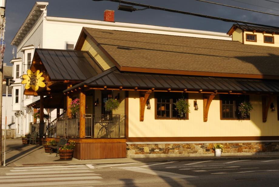 Corner view of Yellow Deli in Island Pond