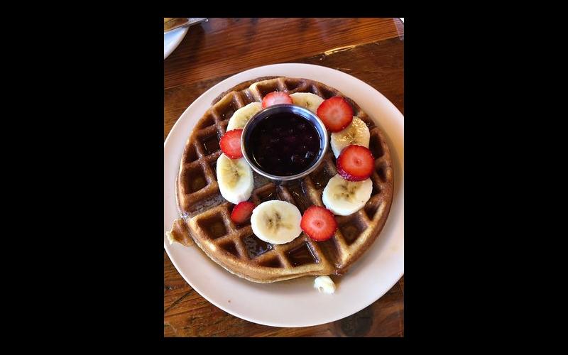 waffle with fruit